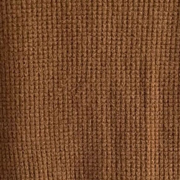 MADEWELL Wool Waffle Thermal Turtleneck Mock Neck Sweater Brown XS - Picture 6 of 7